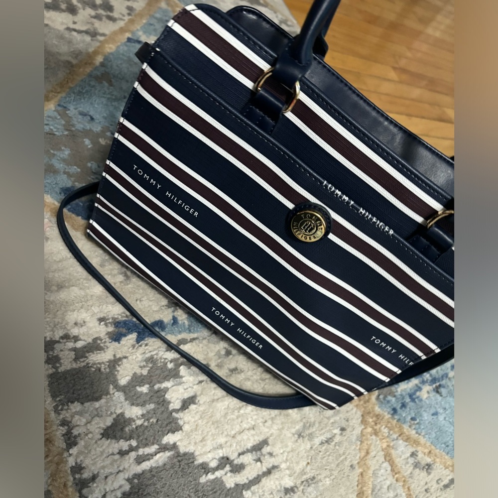 Blue Striped Tommy Hilfiger Purse.